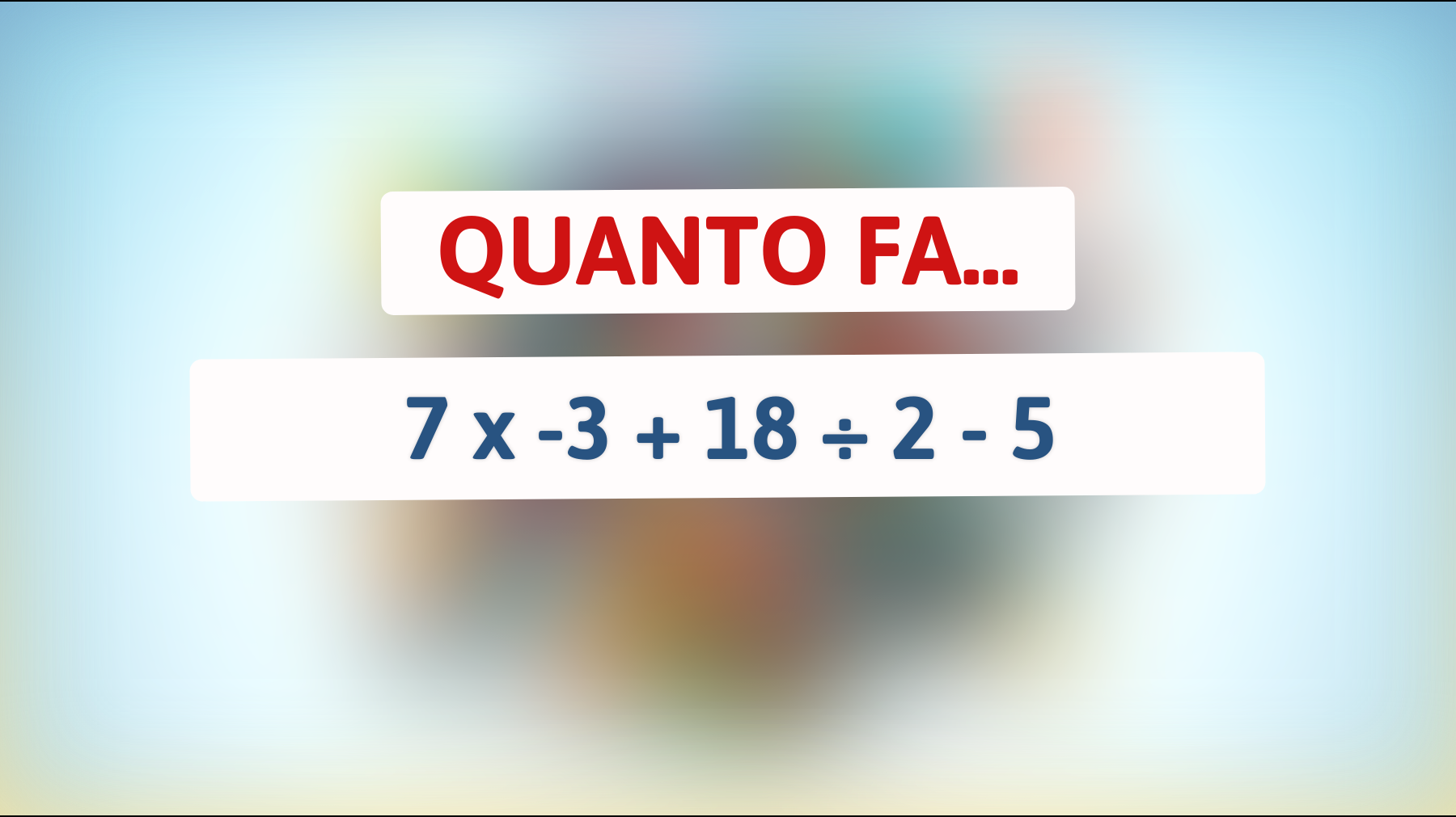 Solo il 1% riesce a risolvere questo indovinello matematico: puoi farcela anche tu?"