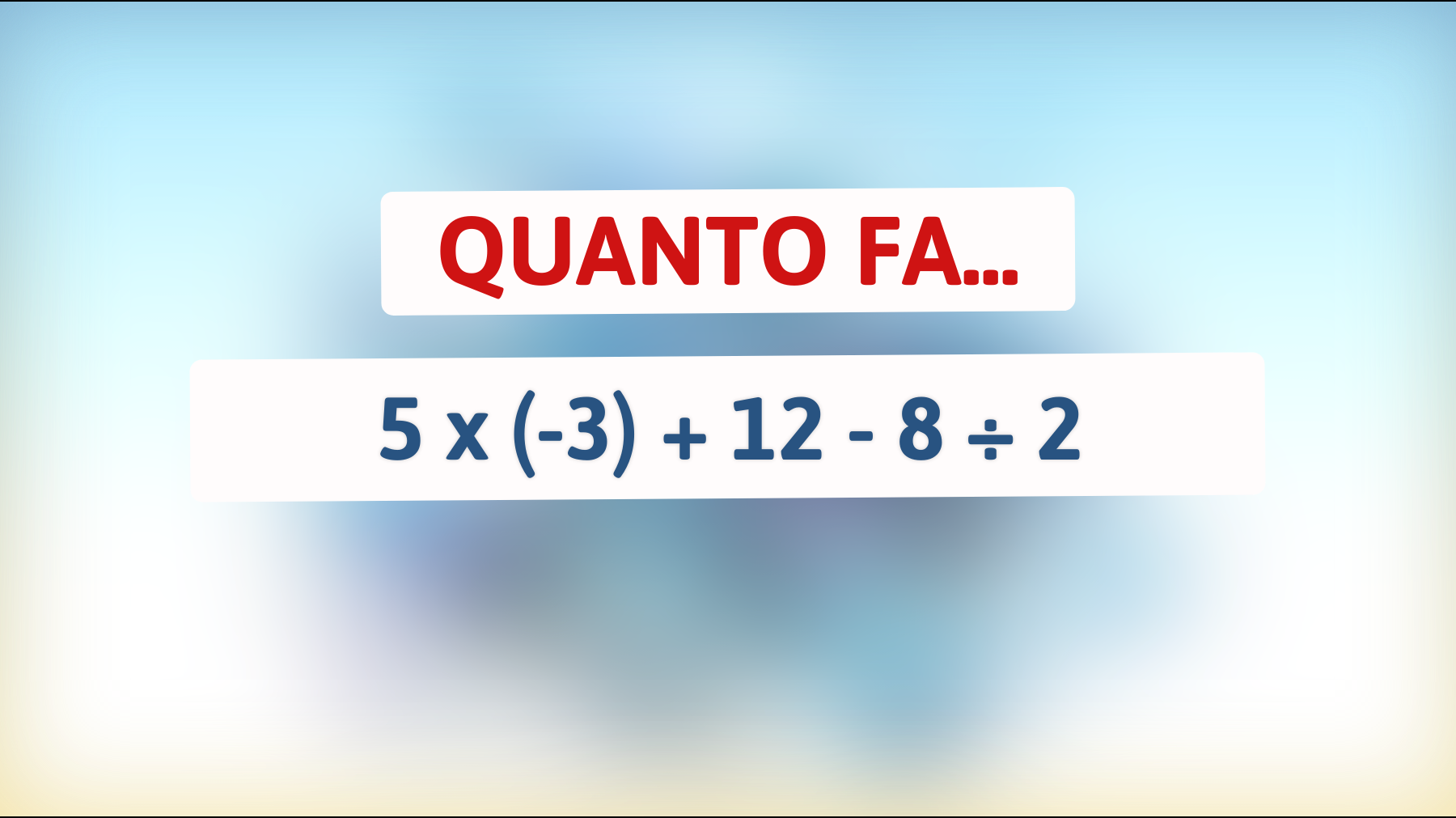 Questo rompicapo matematico sta facendo impazzire anche i cervelloni più allenati: riesci a risolverlo?"